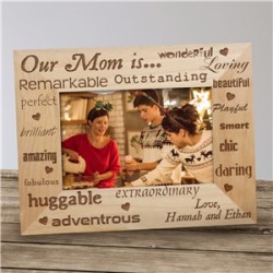 Magnificent Mom Personalized Wood Photo Frame