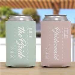 Personalized Bridal Party Can Cooler