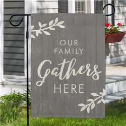 Gather Here Non Personalized Garden Flag
