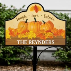 Personalized Laugh Love Gather Magnetic Yard Sign