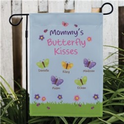 Butterfly Kisses Personalized Garden Flag
