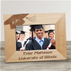 Graduation Engraved Wood Photo Frame