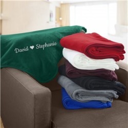 Embroidered Names with Heart Micro Plush Throw