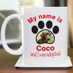 Personalized Adopted Pet Photo Mug