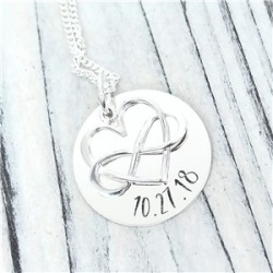 Sterling Silver Infinity Heart Necklace