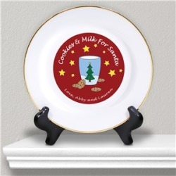 Cookies for Santa Personalized Plate