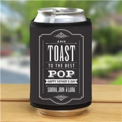 Toast to Dad Personalized Can Wrap