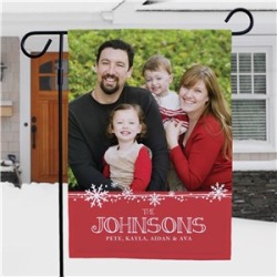 Personalized Christmas Photo Garden Flag