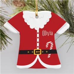 Personalized Santa T-Shirt Holiday Ornament