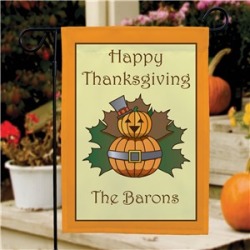 Personalized Thanksgiving Garden Flag