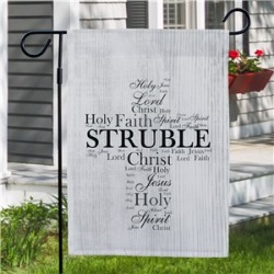 Religious Word-Art Personalized Garden Flag