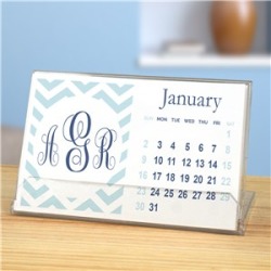 Personalized Chevron Monogram Desk Calendar by Gifts For You Now