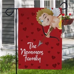 Personalized Cupid Garden Flag