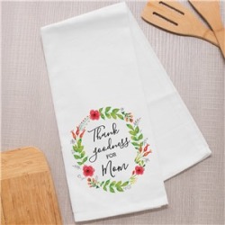 Personalized Thank Goodness For Mom Dish Towel