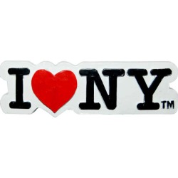 Poly White Shaped I Love NY Magnet