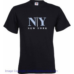 NY Armani Font Black Tee