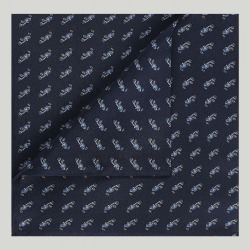Navy Racing Cars Printed Silk Hank