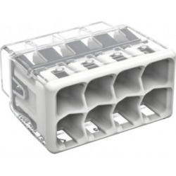 Wago Compact Splicing Connector, 8-Conductor, Light Gray, Pack of 2500 (Wago 2773-408/VE00-2500) found on Bargain Bro from HomElectrical.com for $0.21