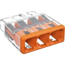 Wago Compact Splicing Connector, 3-Conductor, Orange, Pack of 2500 (Wago 2773-403/VE00-2500) found on Bargain Bro from HomElectrical.com for $0.10
