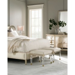 Silver and Gold Acrylic Leg Bench