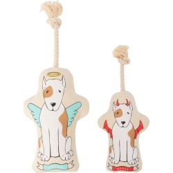 Naughty/Nice Canvas Large Dog Toy