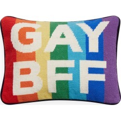 Needlepoint Personality Gay BFF Pillow