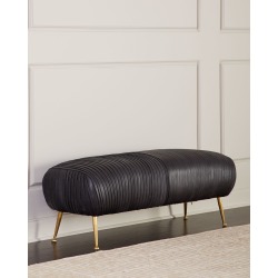 Beretta Modern Leather Bench, Black