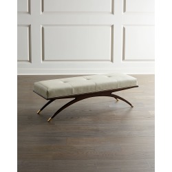Euclidean Leather Bench