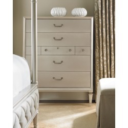 Pearly White Tall Chest of Drawers
