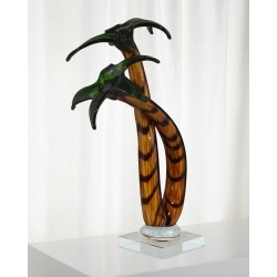 Palm Tree Art Glass Sculpture