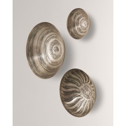 Sun Etched Wall Bowls, Set of 3