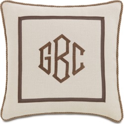 Vivo Bisque Pillow with Monogram