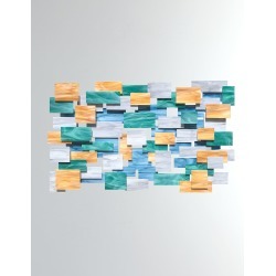 Glass and Metal Wall Sculpture
