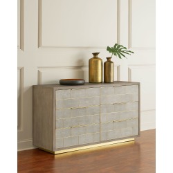 Olivia Shagreen 6-Drawer Chest