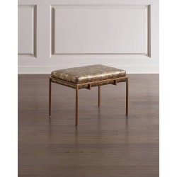 Metal Gold Upholstered Bench