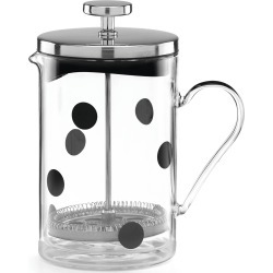 all in good taste deco dot glass french press