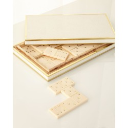 Faux-Shagreen Domino Set