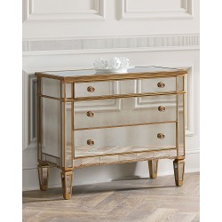 Amelie Mirrored Three-Drawer Chest