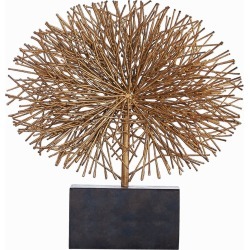 Large Gold Leaf Tumble Weed Sculpture
