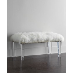 Alala 40"L Sheepskin Bench