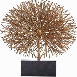 Small Gold Leaf Tumble Weed Sculpture