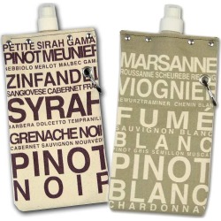 Canvas Wine Totes Red & White Set of 2 #15555
