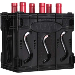 Storvino Recycled Wine Racks Black Set of 6 #5209