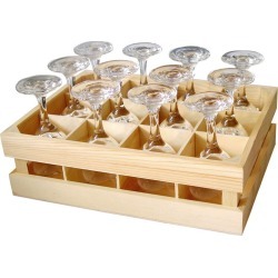Mini Wine Glasses with Crate Set of 12 #27371