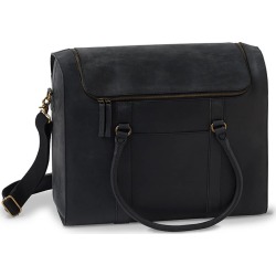 Leather Wine Duffel Bag 6 Bottle Black #27368