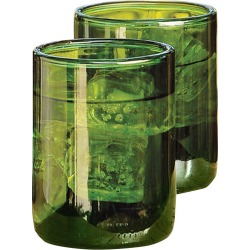 Recycled Wine Bottle Tumblers Green Set of 4 #5204
