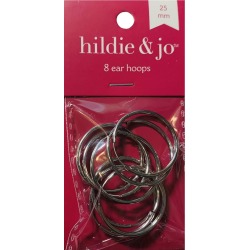 Blue Moon Findings Ear Hoop Metal Endless 25mm Silver