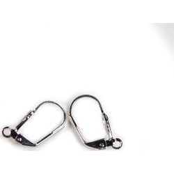 Blue Moon Findings Earring Metal Lever Back Shell Silver