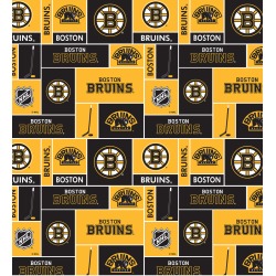 Boston Bruins Cotton Fabric Block