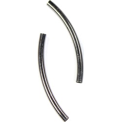 Blue Moon Findings Bead Metal Tube Curve Black Nickel